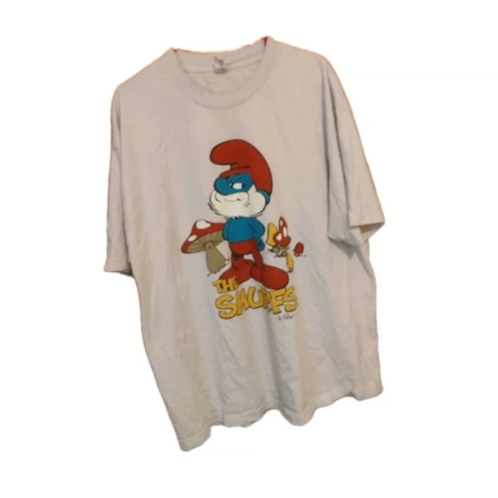 Alstyle The Smurfs Papa Smurf White XL short sleeve Tshirt